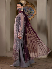 Chandni By Flossie | Abeer - 3 Piece Embroidered Chiffon Dress