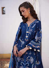 Farah Talib Aziz Luxury Lawn Unstitched '26 | Nia Navy