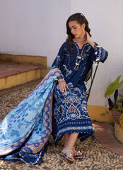 Farah Talib Aziz Luxury Lawn Unstitched '26 | Nia Navy