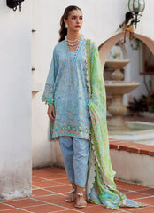Farah Talib Aziz Luxury Lawn Unstitched '26 | Sienna Sky Blue