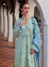 Farah Talib Aziz Luxury Lawn Unstitched '26 | Marcia Mint