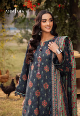 Printed Lawn by Asim Jofa | AJUBJ-17 | 3PC Unstitched Lawn Suit