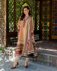 Mushq Solara Crest dress – embroidered luxury outfit from Nirvana Echoes Serenity, available online at Highway Fashion Pakistan