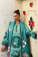 Qalamkar QW-08 (B) ANIKA – Jacquard weaved digital printed winter dress available at Highway Fashion.