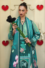 Qalamkar QW-08 (B) ANIKA – Jacquard weaved digital printed winter dress available at Highway Fashion.