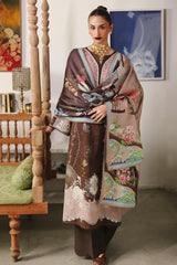 Qalamkar QW-09 (B) RABELLA – Jacquard weaved digital printed unstitched winter dress available at Highway Fashion.