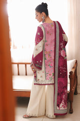 Qalamkar QW-10 (B) KENNA – Jacquard weaved digital printed unstitched outfit from Qalamkar Q Prints Winter Collection, available at Highway Fashion.