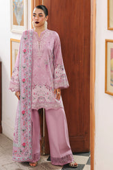 Qalamkar QW-03 (A) ELVIRA – Jacquard weaved digital printed unstitched outfit from Qalamkar Q Prints Winter Collection, available at Highway Fashion.
