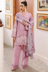 Qalamkar QW-03 (A) ELVIRA – Jacquard weaved digital printed unstitched outfit from Qalamkar Q Prints Winter Collection, available at Highway Fashion.