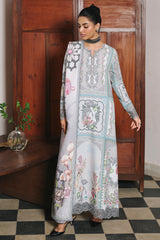 Qalamkar QW-08 (A) MARLA – Jacquard weaved and digital printed unstitched winter dress from Qalamkar Q Prints Winter Collection, available at Highway Fashion.