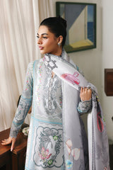 Qalamkar QW-08 (A) MARLA – Jacquard weaved and digital printed unstitched winter dress from Qalamkar Q Prints Winter Collection, available at Highway Fashion.