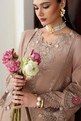 Qalamkar QLine KL-15 IRIS pure linen embroidered unstitched winter dress available at Highway Fashion Pakistan.