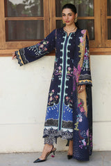 Qalamkar QW-04 (A) ALLAN – Jacquard weaved digital printed unstitched winter dress from Qalamkar Q Prints Winter Collection, available at Highway Fashion.