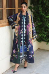 Qalamkar QW-04 (A) ALLAN – Jacquard weaved digital printed unstitched winter dress from Qalamkar Q Prints Winter Collection, available at Highway Fashion.