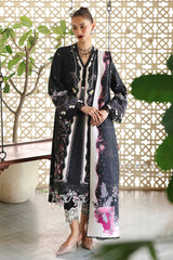 Qalamkar QW-01 (A) TYANA – Jacquard weaved digital printed unstitched dress from Qalamkar Q Prints Winter Collection, available at Highway Fashion.
