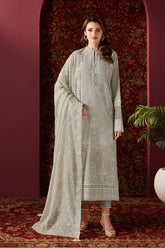 Alizeh Embroidered Lawn - Summer '26 | AF-EL-7060-Slate