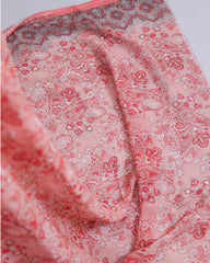 Highway Fashion Veyra pure silk outfit in light peach with printed chiffon dupatta