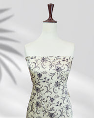 Elegant silk outfit with printed chiffon dupatta – Elwina by Highway Fashion