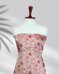 Highway Fashion Calira silk outfit in peach with chiffon dupatta