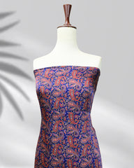 Ozera purple pure silk dress with chiffon printed dupatta – Highway Fashion