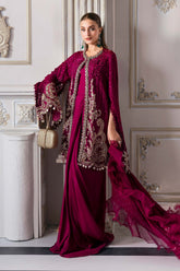 Maria B Mbroidered | BD-3003 | 3 Piece Unstitched Embroidered Chiffon Suit