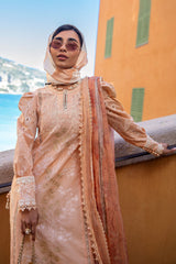 Ansab Jahangir | Alluring Apricot | Zoha Luxury Lawn'25