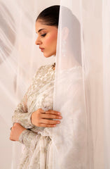 Zarif | ZMU 01 PEARL  | Embroidered Net
