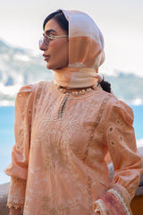 Ansab Jahangir | Alluring Apricot | Zoha Luxury Lawn'25