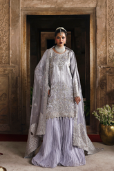AABROO light purple mesoury embroidered dress Highway Fashion