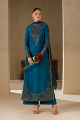 Iznik Formals | UE-731 Embroidered Ramen Silk