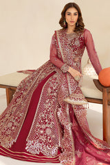 Carmine Allure luxury embroidered outfit by Farasha, available at Highway Fashion