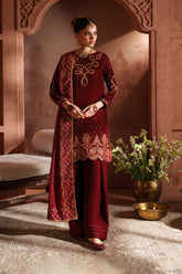 Iznik IV-58 red embroidered velvet dress