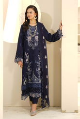 Mushak by HumDum | D08 | 3PC Embroidered Lawn Suit