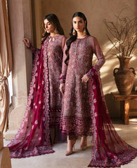 Xenia | KAINA | Embroidered Chiffon Formal Dress`