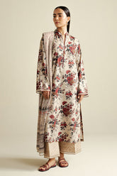 Zara Shahjahan Aster-4B printed lawn suit COCO Prints '25 Drop Four.