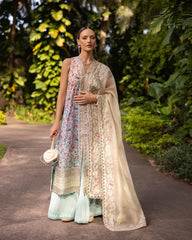Zinnia Luxury Lawn '25 | Danica | 3PC Embroidered Lawn Suit