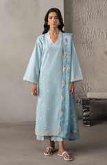 SERAN Unstitched LAWN | AZURAE