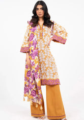 Winter Collection '24 | FW 21-24-Yellow | 3PC Printed Khaddar Suit
