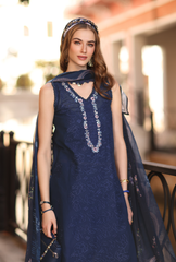 Noor Eid Luxe Printskhaas '26 By Saadia Asad | D6 - A - Imperial Blue