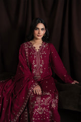 Neeshay | Merlot | Winter Reverie Karandi unstitch Collection