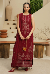 Mushak by HumDum | D01 | 3PC Embroidered Lawn Suit