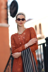 Noor Eid Luxe Printskhaas '26 By Saadia Asad | D7 - A -Tangerine Royal