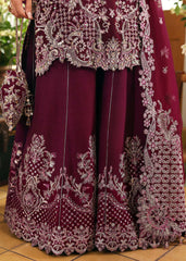 Kanwal Malik Maahi Festive 2025 Safiya in plum – hand-embellished organza shirt, embroidered dupatta, and trouser, available at Highway Fashion