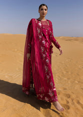 Flow By Crimson '25 | Once Upon A Flower-D9 A | 3PC Luxury Lawn Suit