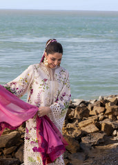 Flow By Crimson '25 | Bloom Bold-D4 A | 3PC Embroidered Lawn Suit