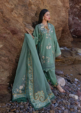 Flow By Crimson '25 | Parsi Threads-D5A | 3PC Embroidered Lawn Suit