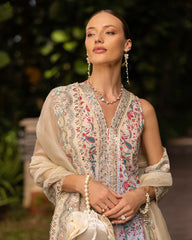 Zinnia Luxury Lawn '25 | Danica | 3PC Embroidered Lawn Suit