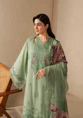 Elaf E-CRAFT - CHIKANKARI LAWN WITH CHIFFON DUPATTA '26 | EHC-4B ALOE