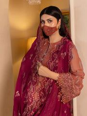 Chandni By Flossie | Gulrukh - 3 Piece Embroidered Chiffon Dress