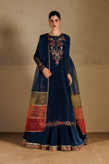 Iznik Formals | UE-728 Embroidered Pure Ramen Silk